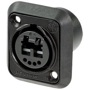 Neutrik NO2-4FDW-A OpticalCon Duo Chassis Connector - Black