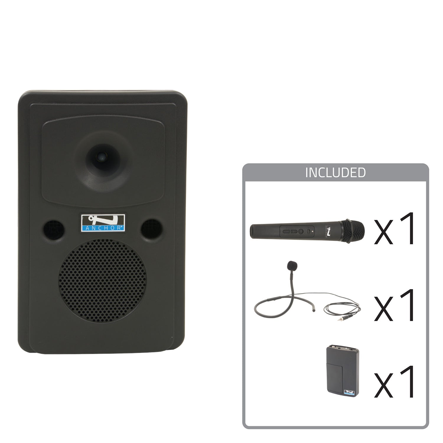 Anchor Audio Go Getter 2 System X2 - Portable PA Package with Wireless Handheld / Collar Mics