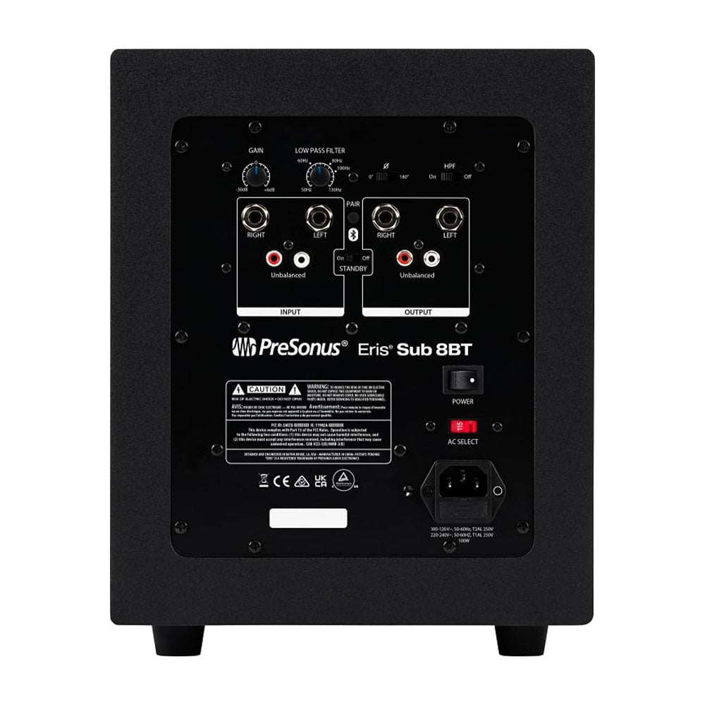 PreSonus Eris Sub 8BT - Active 8-Inch Studio Subwoofer with Bluetooth