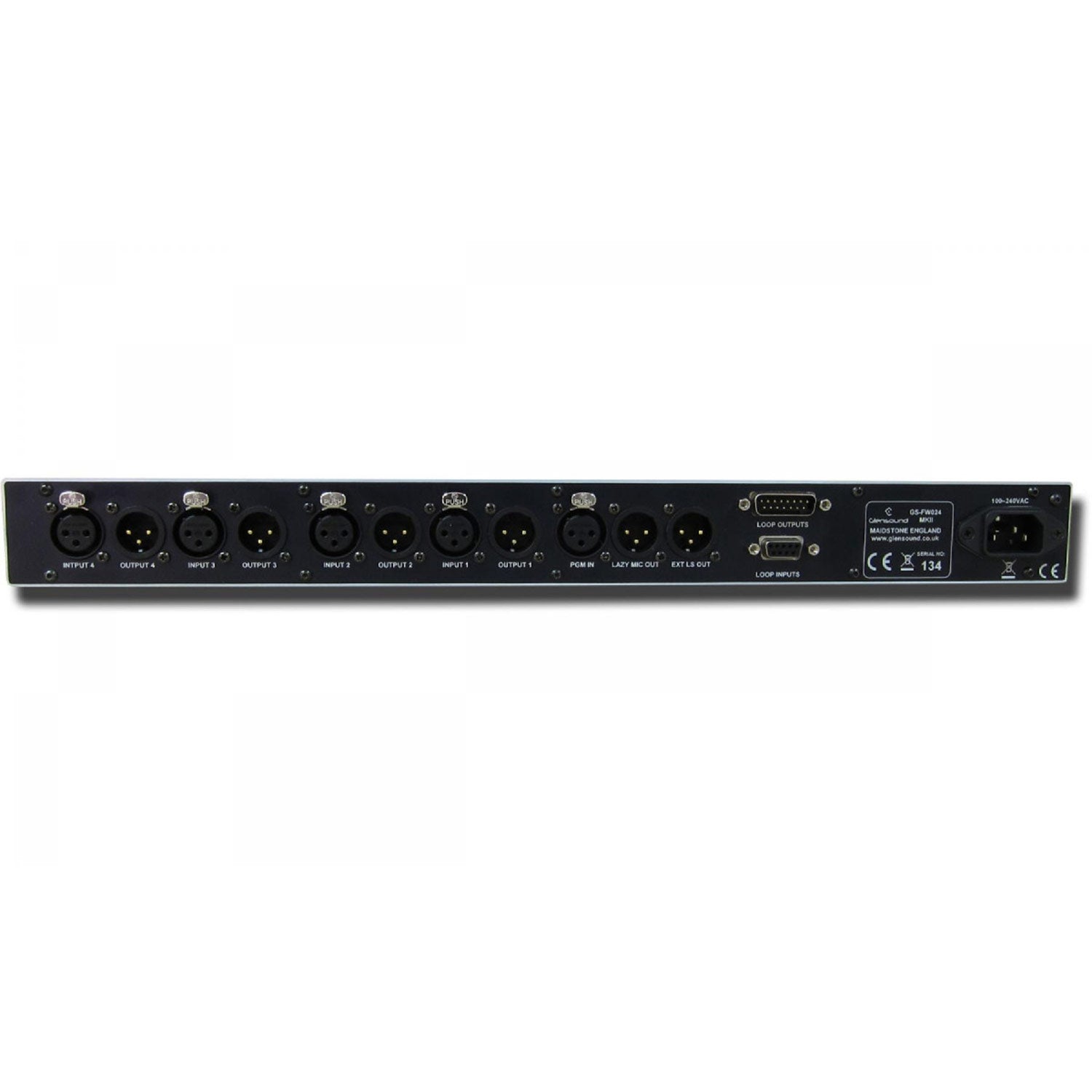 Glensound GS-FW024 MKII - Four Channel 4 Wire Subrack