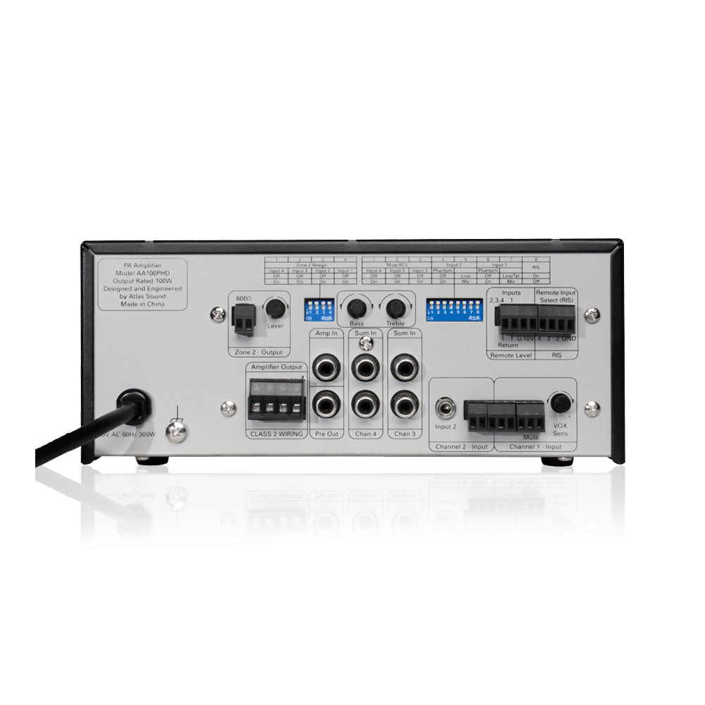 AtlasIED AA100PHD - 4-Input 100-Watt 25V Mixer Amplifier