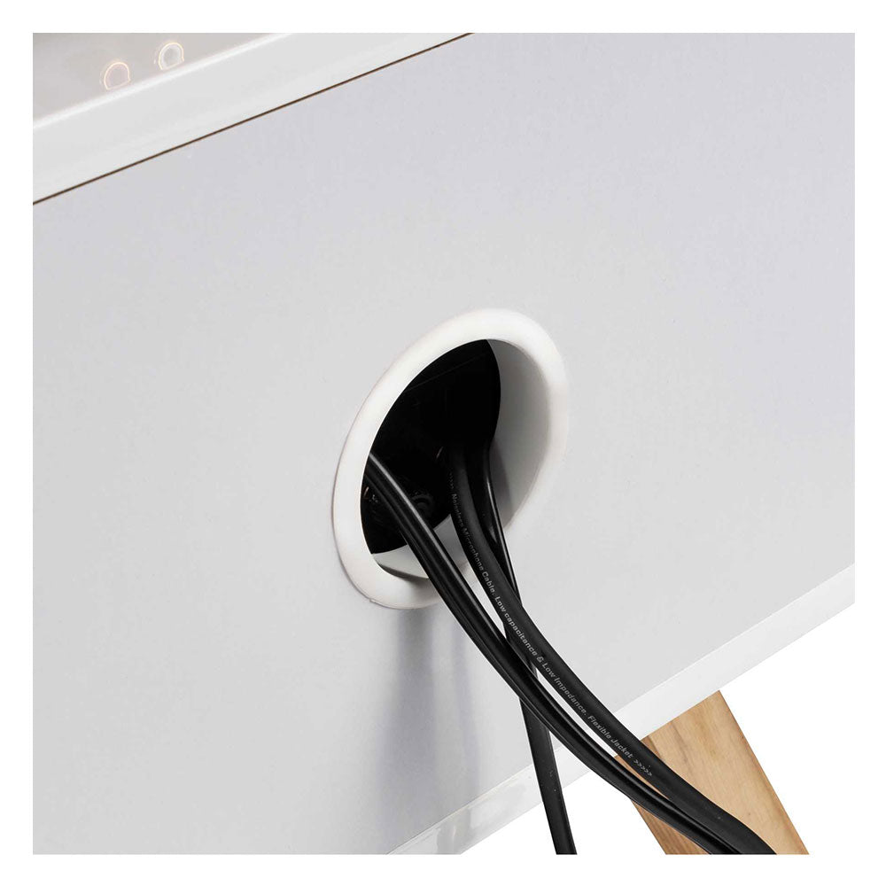 Glorious Turntable Lowboard - Furniture with Storage (White)