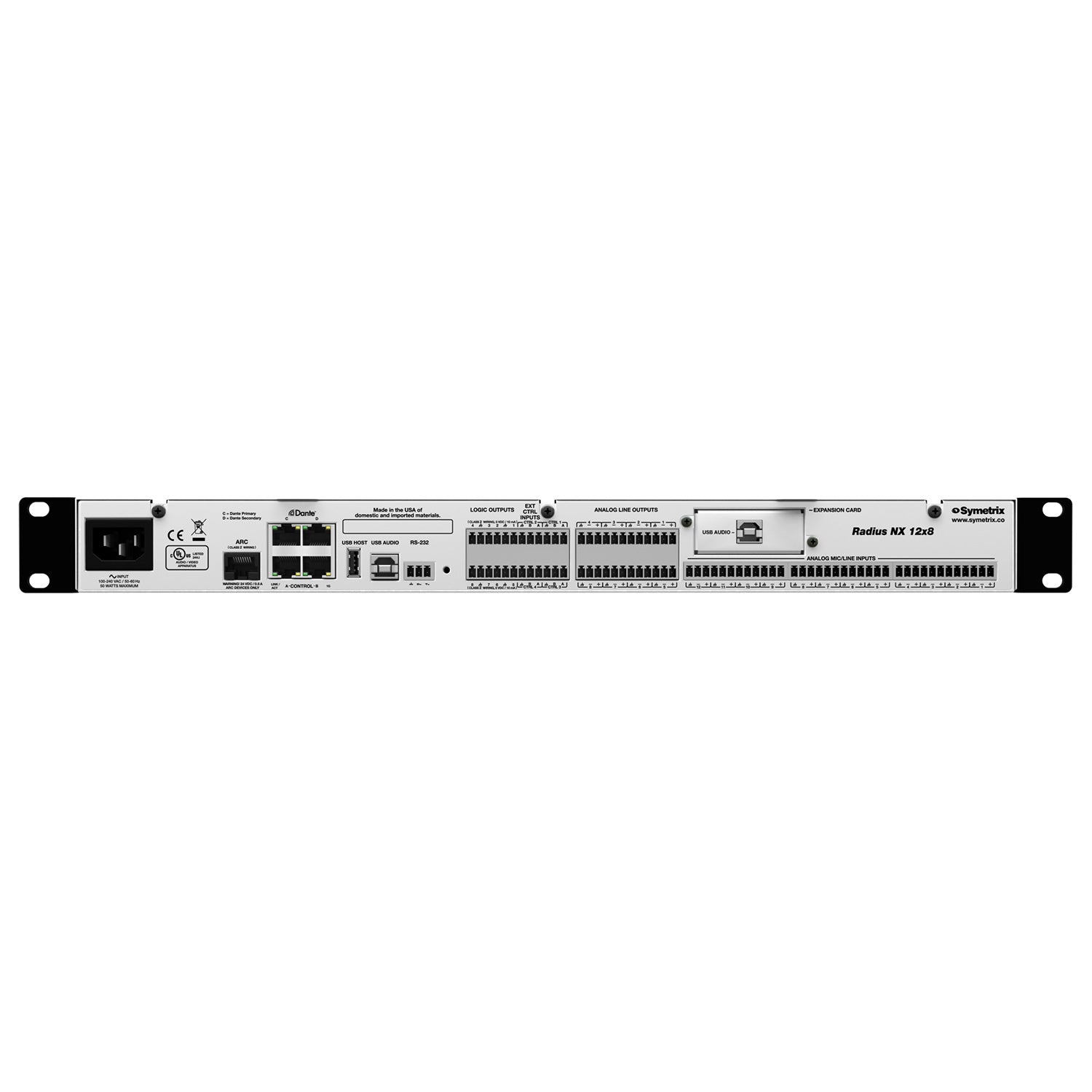 Symetrix Radius NX 12x8 USB-B - 12-Input 8-Output Audio Networking DSP Processor