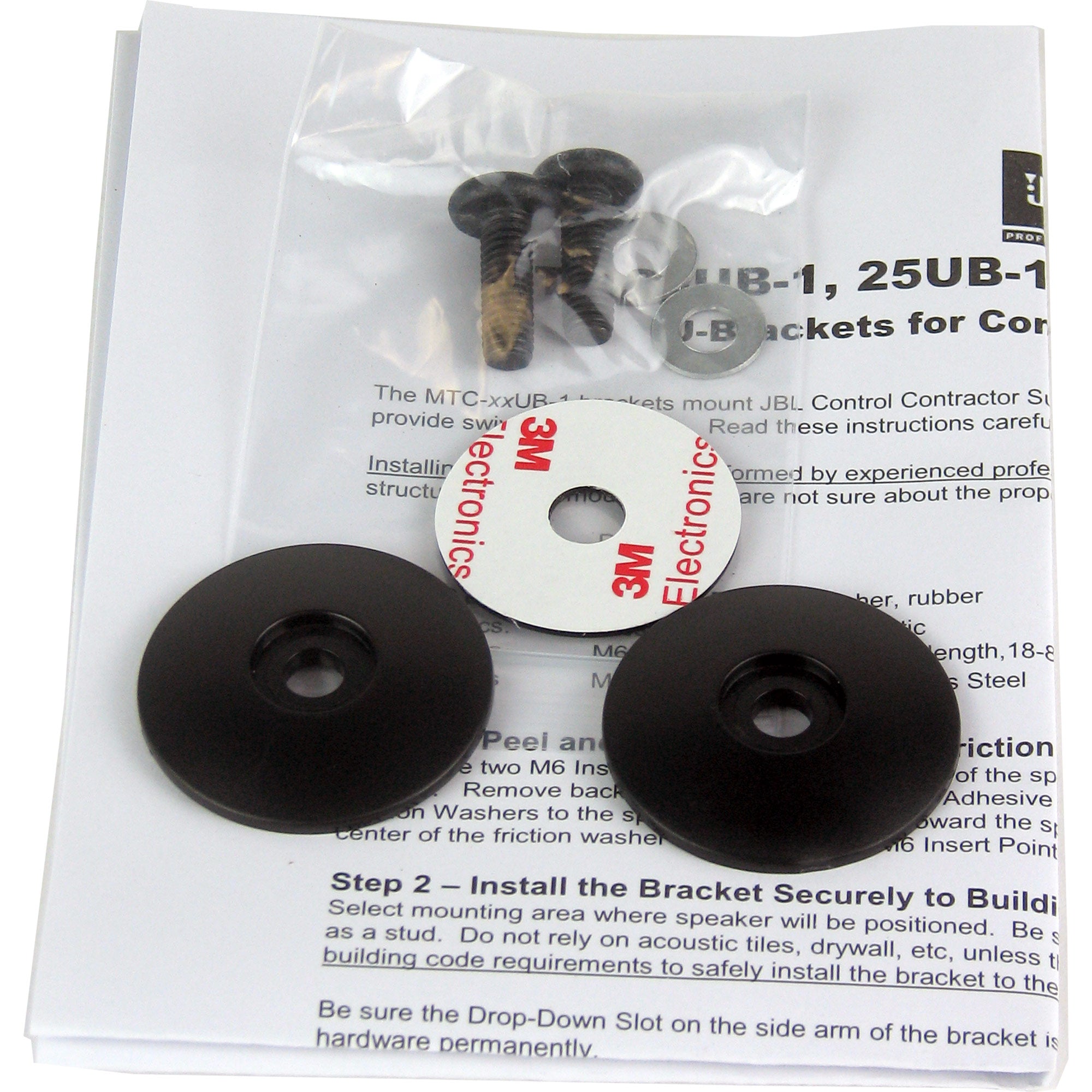 JBL MTC-25UB-1 U-Bracket Yoke for Control 25-1 (Black)
