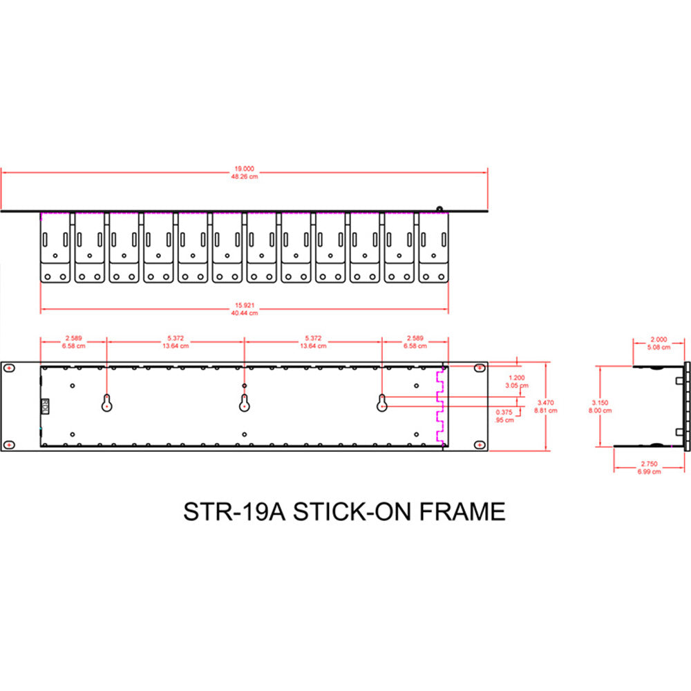 RDL STR-19A STICK-ON Series Racking System - 12 Modules