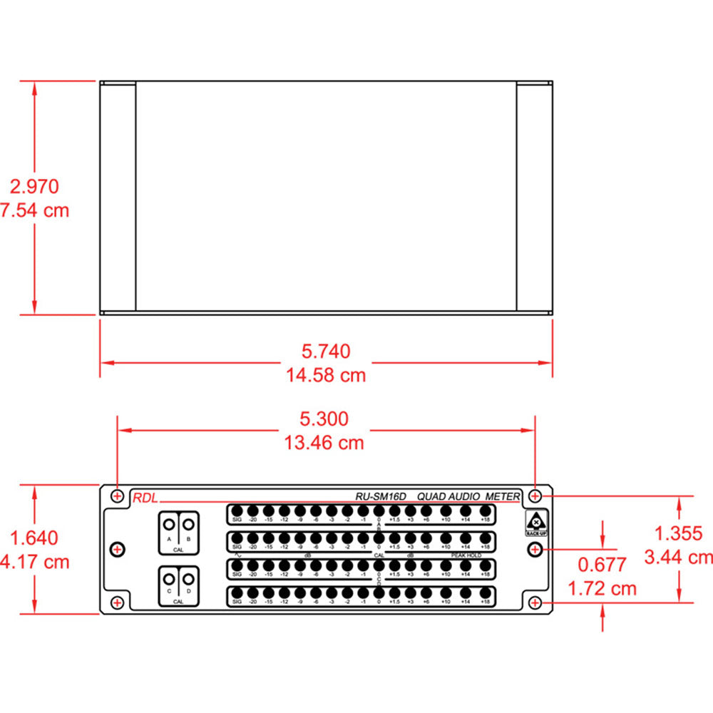 RDL RU-SM16D 4-Channel Audio Meter