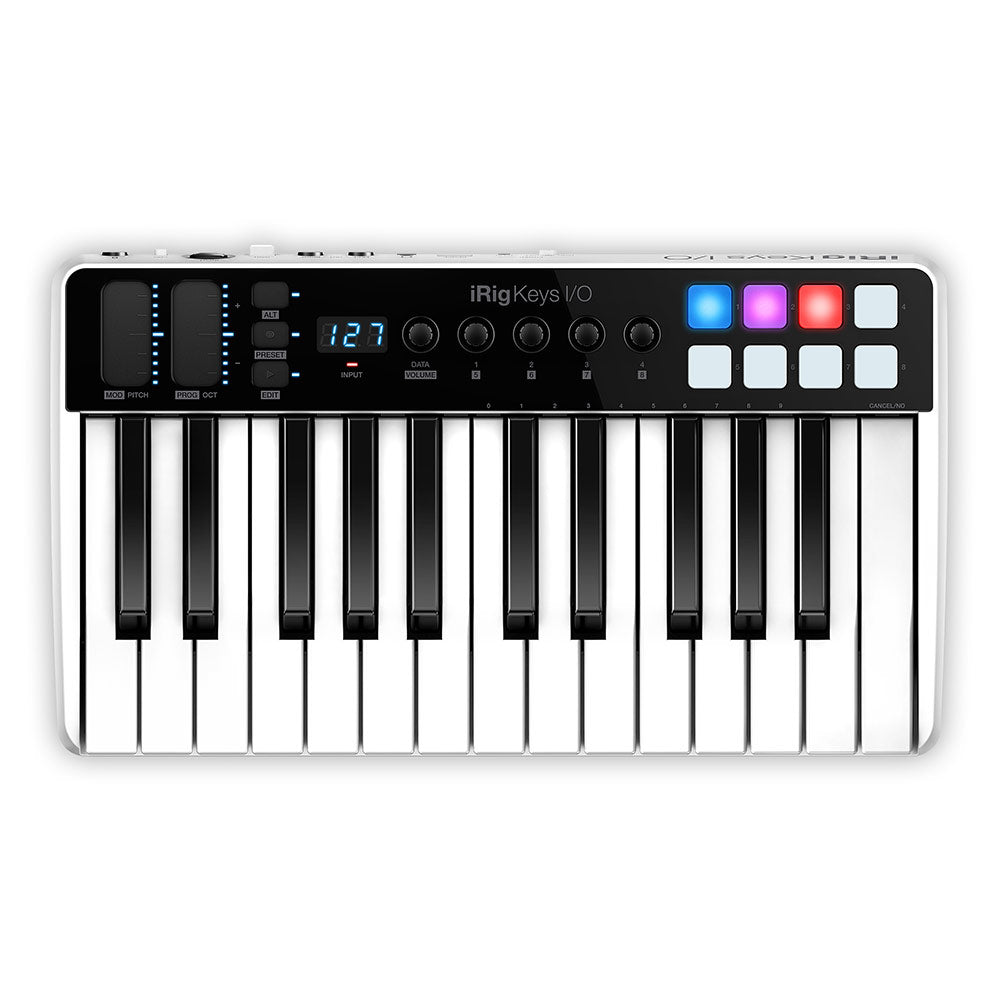 IK Multimedia iRig Keys I/O 25 - 25-Key Keyboard Workstation with Audio Interface