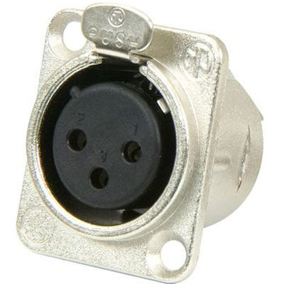Neutrik NC3FD-L-1 3-Pin Female Chassis Mount XLR Receptacle