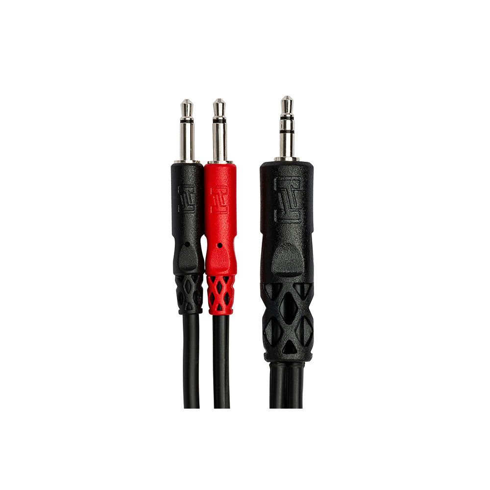 Hosa YMM-152 - Stereo 3.5mm TRS to Dual 3.5mmm TS Breakout Cable (12 Inch)