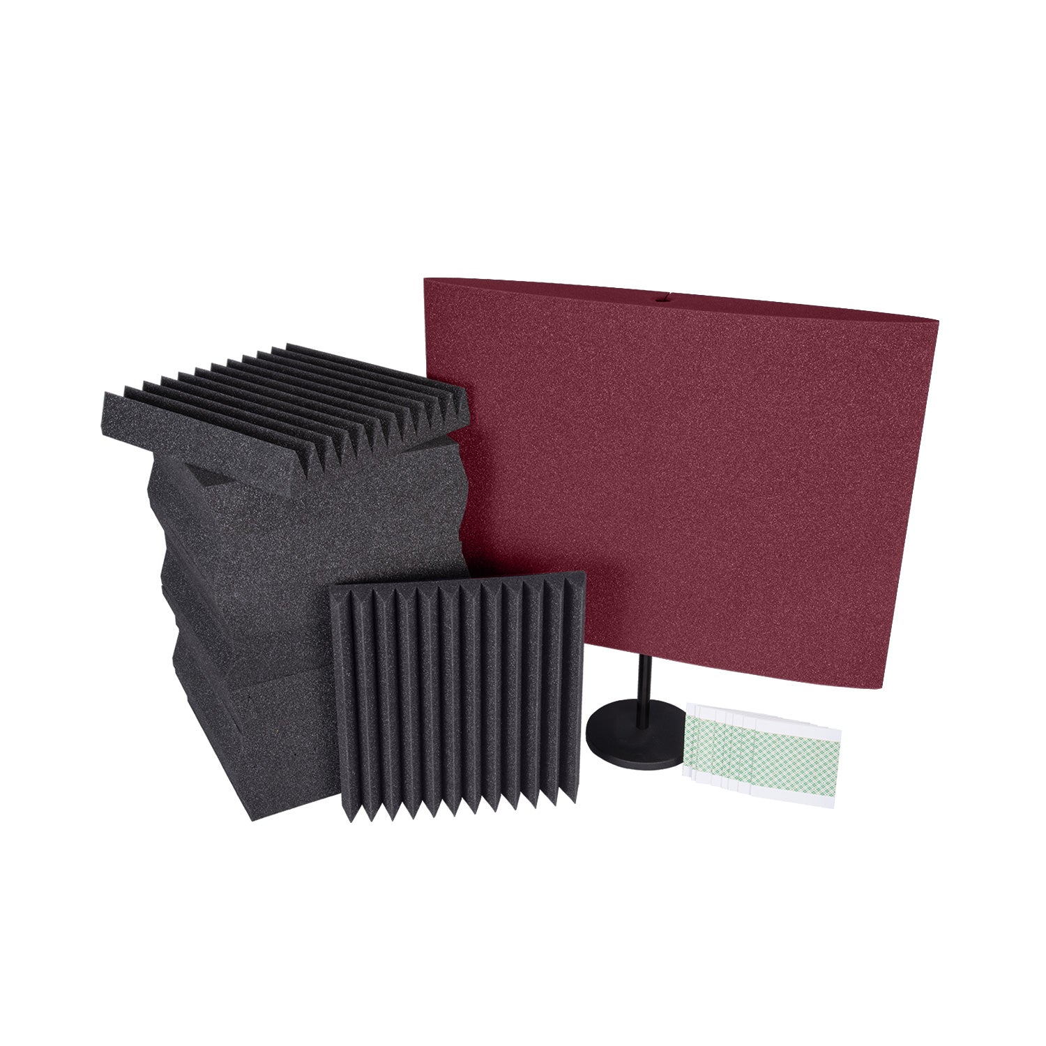 Auralex Podcast Starter Kit - Complete Treatment Solution for Content Creators (Burgundy)