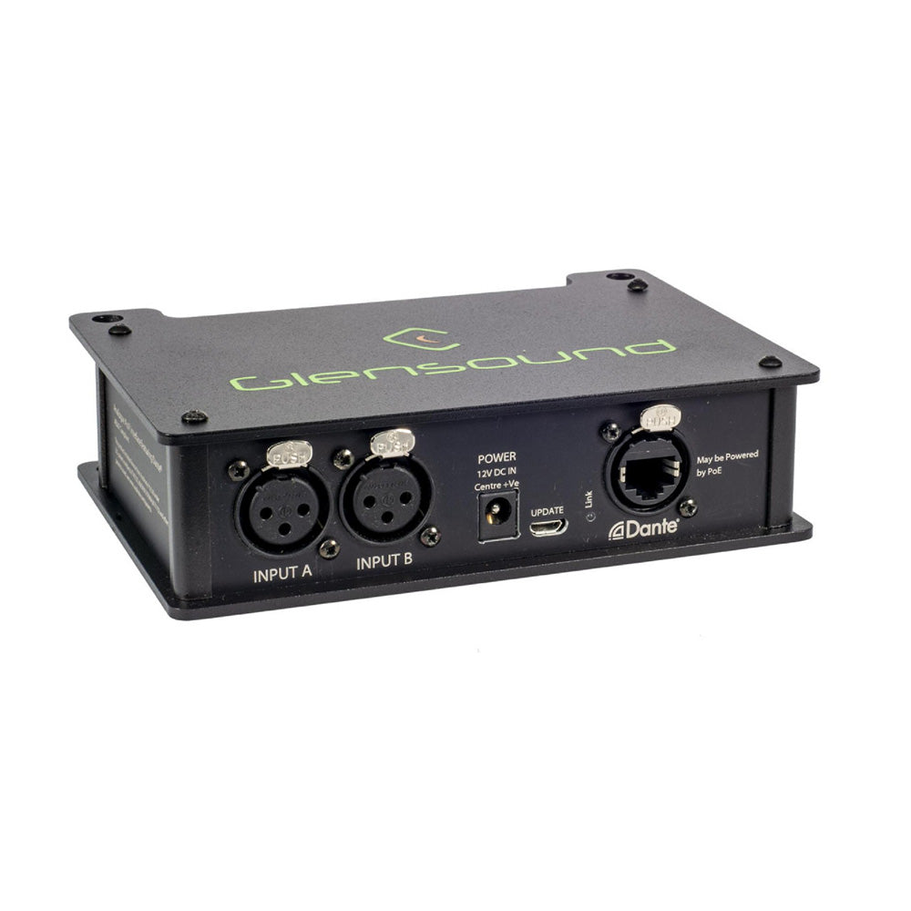 Glensound AoIP2M - Two-Channel Mic Amp to Dante Interface