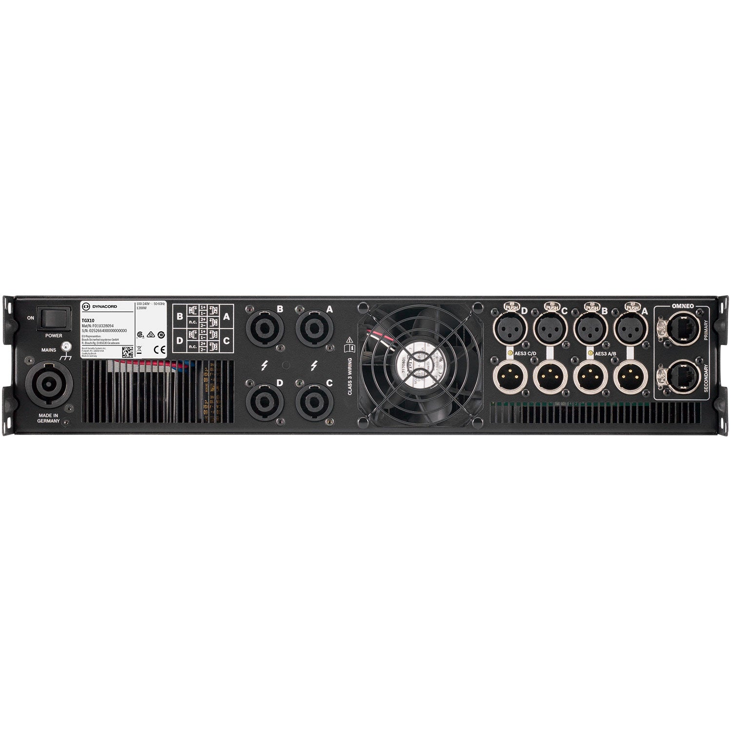 Electro-Voice TGX10 DSP Power Amplifier - 4 x 2500W