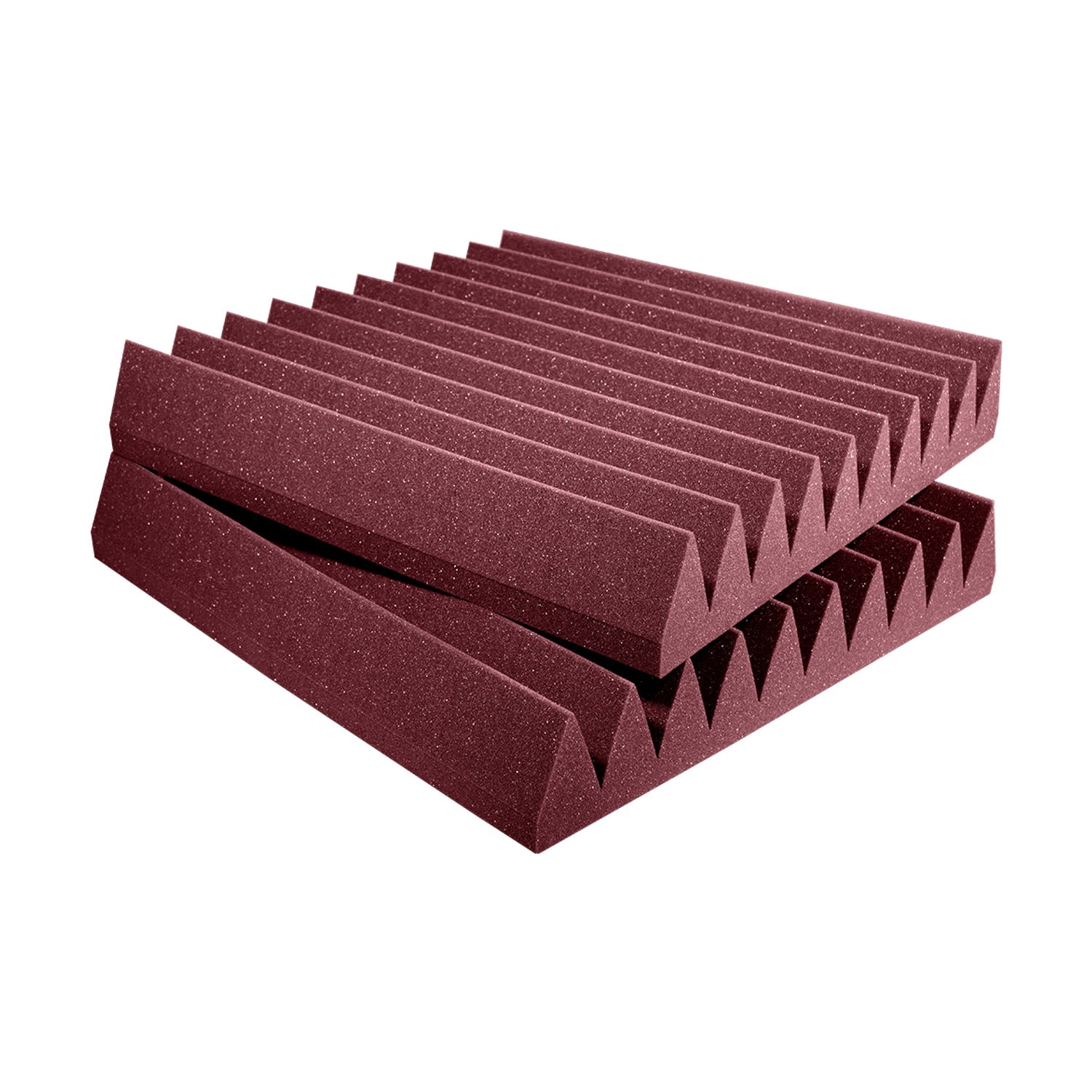 Auralex 4" StudioFoam Wedge - 2x2 Foot Absorption Panel (Burgundy / Box of 6)