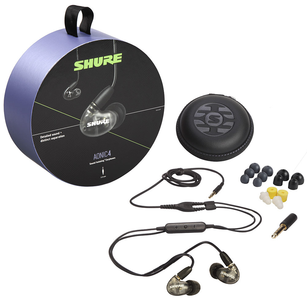 Shure SE42HYBK+UNI AIONIC 4 Hybrid Earphones with Universal Cable (Black)