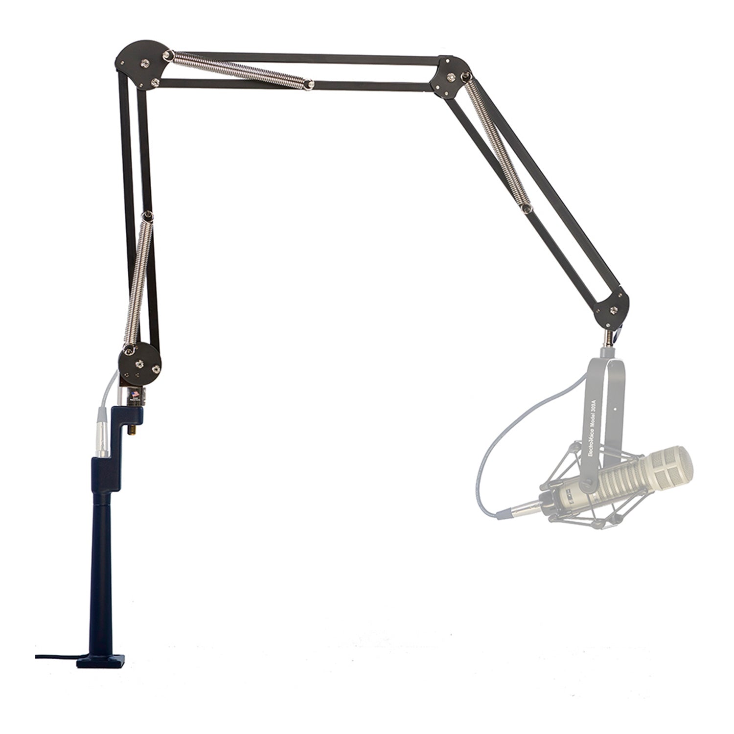 OC White 62900-B - ProBoom Elite Deluxe Three Segment Mic Arm (46.5" Reach with 15" Integrated XLR Riser)
