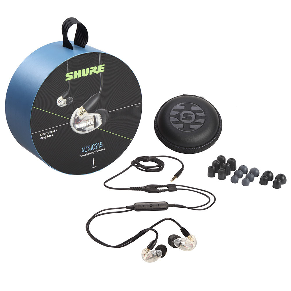 Shure SE215DY AIONIC 215 Sound Isolating Earphones with Universal Cable (Clear)