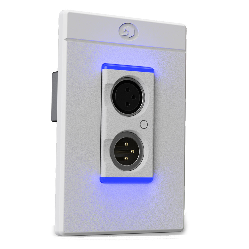 Symetrix xIO XLR-1x1 - Single Gang Wall Plate Analog to Dante Interface (White)