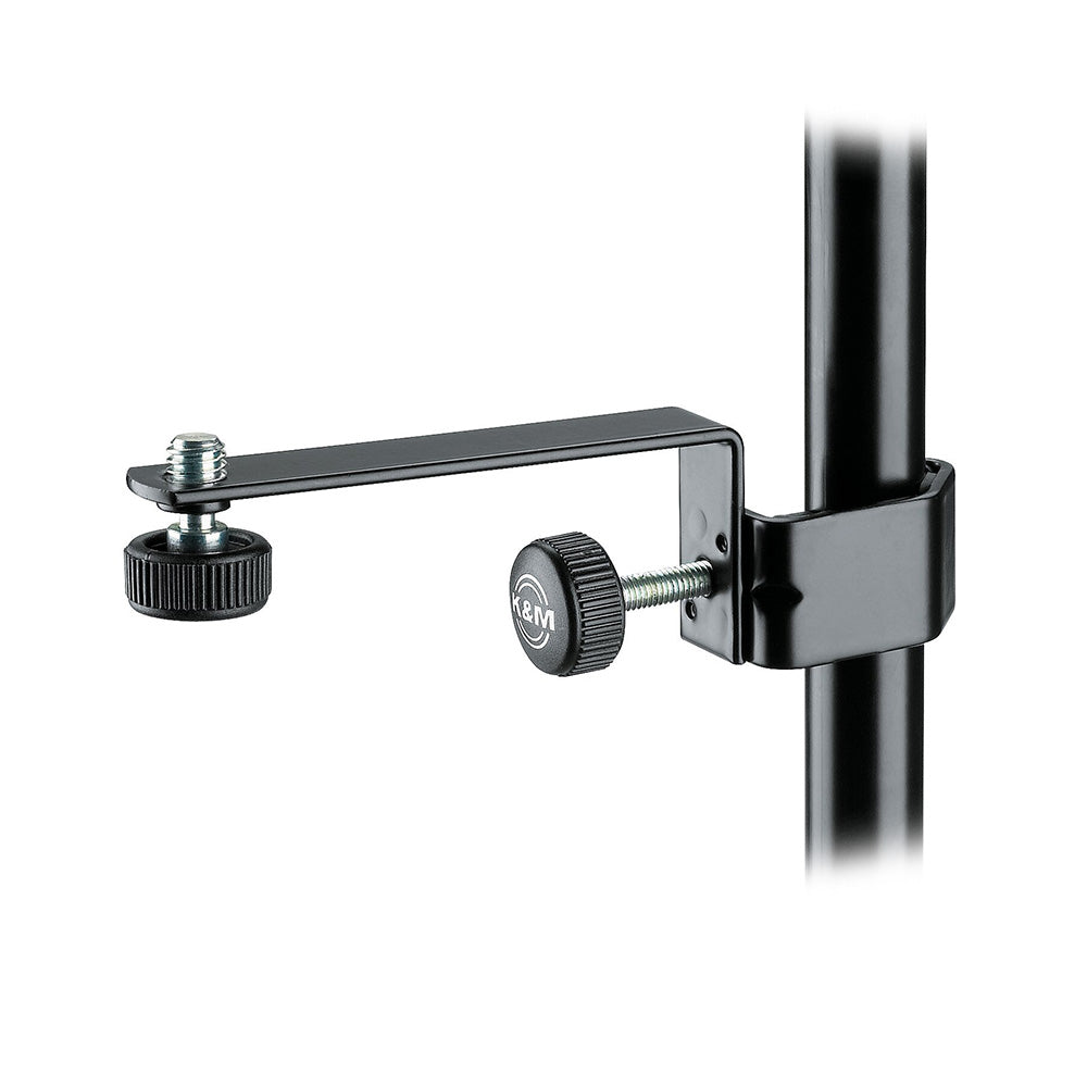 K + M 238 - Microphone Holder with 5/8" Threaded Bolt for Attaching Goosenecks and Mic Clips (Black)
