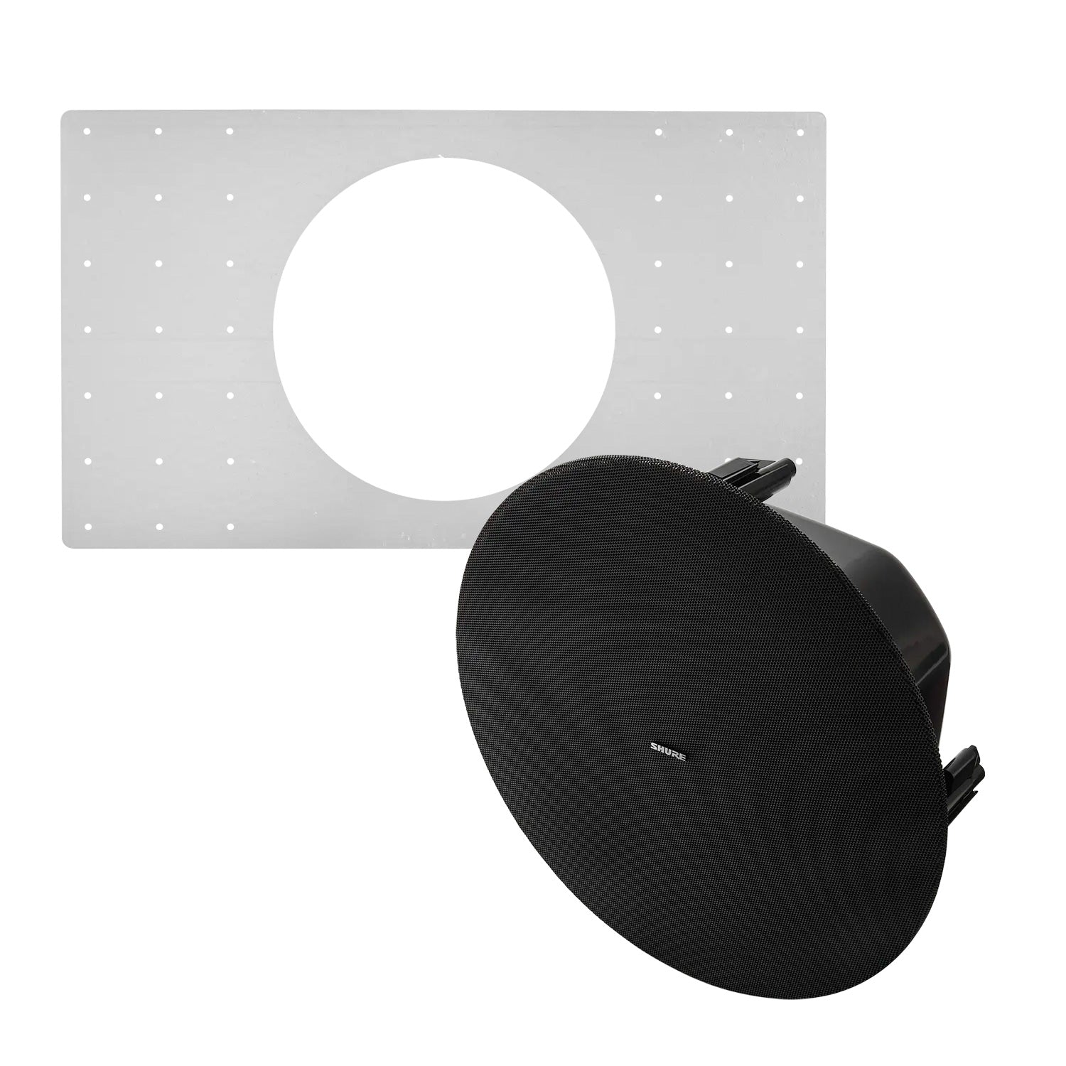 Shure MXP-5B-NCB-V - Ceiling-Mount Passive Loudspeaker (Black with New Construction Bracket)