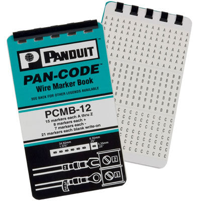 Panduit PCMB-12 Cable Markers 15 Each of A thru Z - 10 Pack