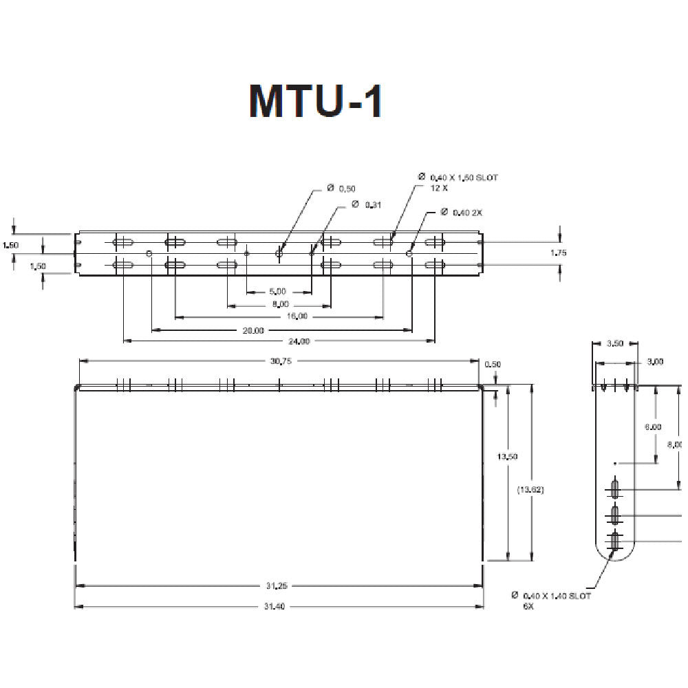 JBL MTU-1-WH U Bracket Mount for AM5215 or AM7215 (White)