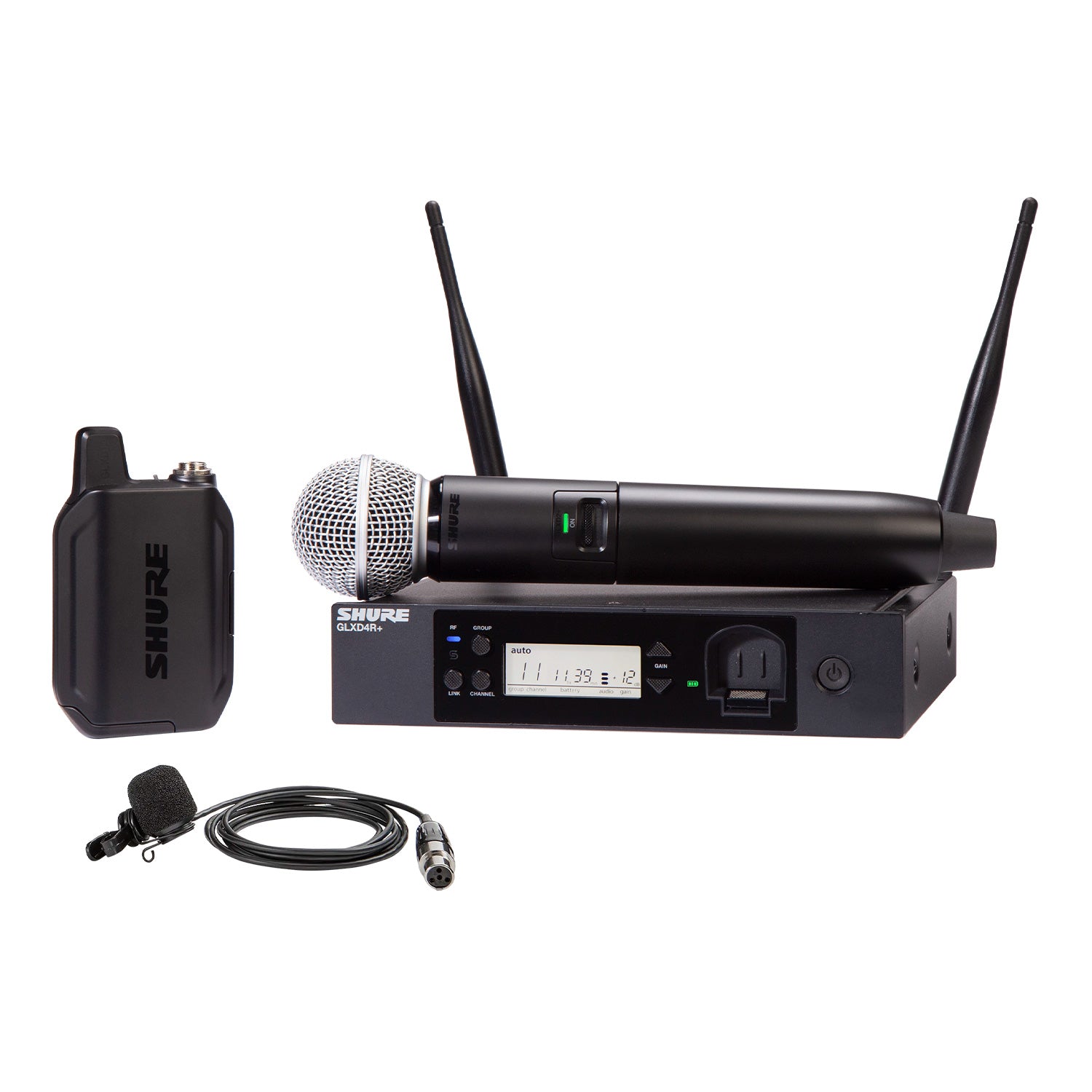 Shure GLXD124R+/85M - Digital Wireless Combo System with SM58 and WL185m