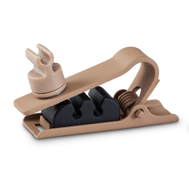 Shure RPMDL4STC Single Tie Clip for DL4 Lavalier (Cocoa / Set of 3)