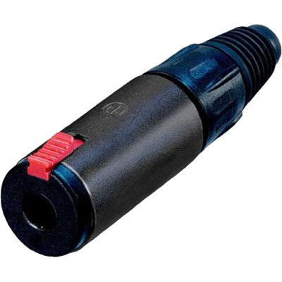 Neutrik NJ3FC6-BAG Locking 1/4" Stereo Cable Connector Black