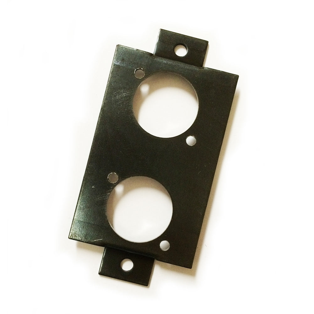 Whirlwind WPIEBK/2ND 1-Gang Dual Edison Mount Wall Plate (Black)