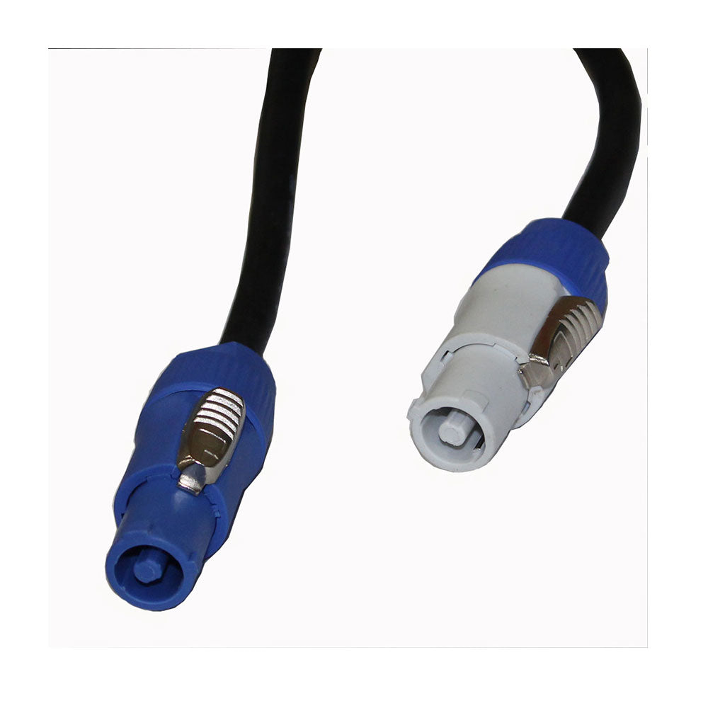 ProX XC-PWC14-25 25 Ft.14 AWG High Performance PowerCon Link Grey Male to PowerCon Blue Male