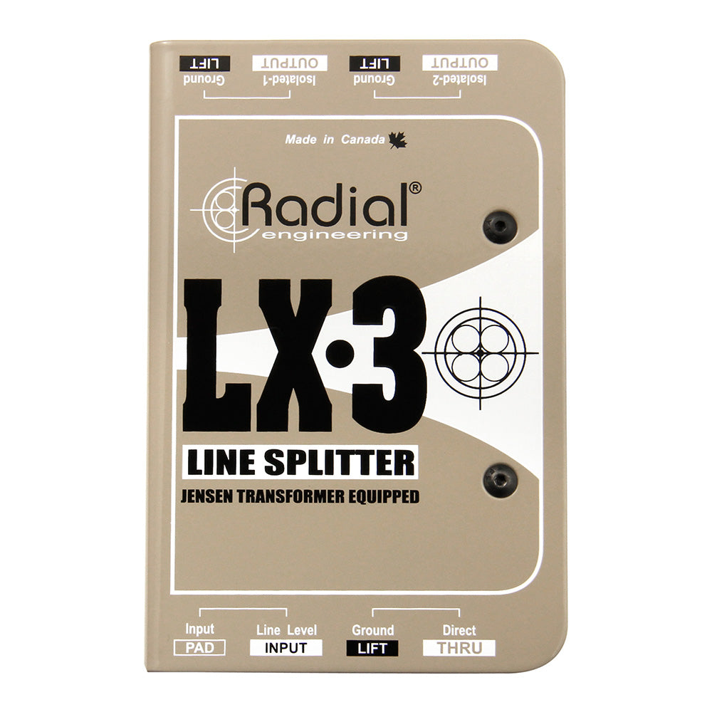 Radial Engineering LX-3 Passive Line Splitter with Jensen Transformer