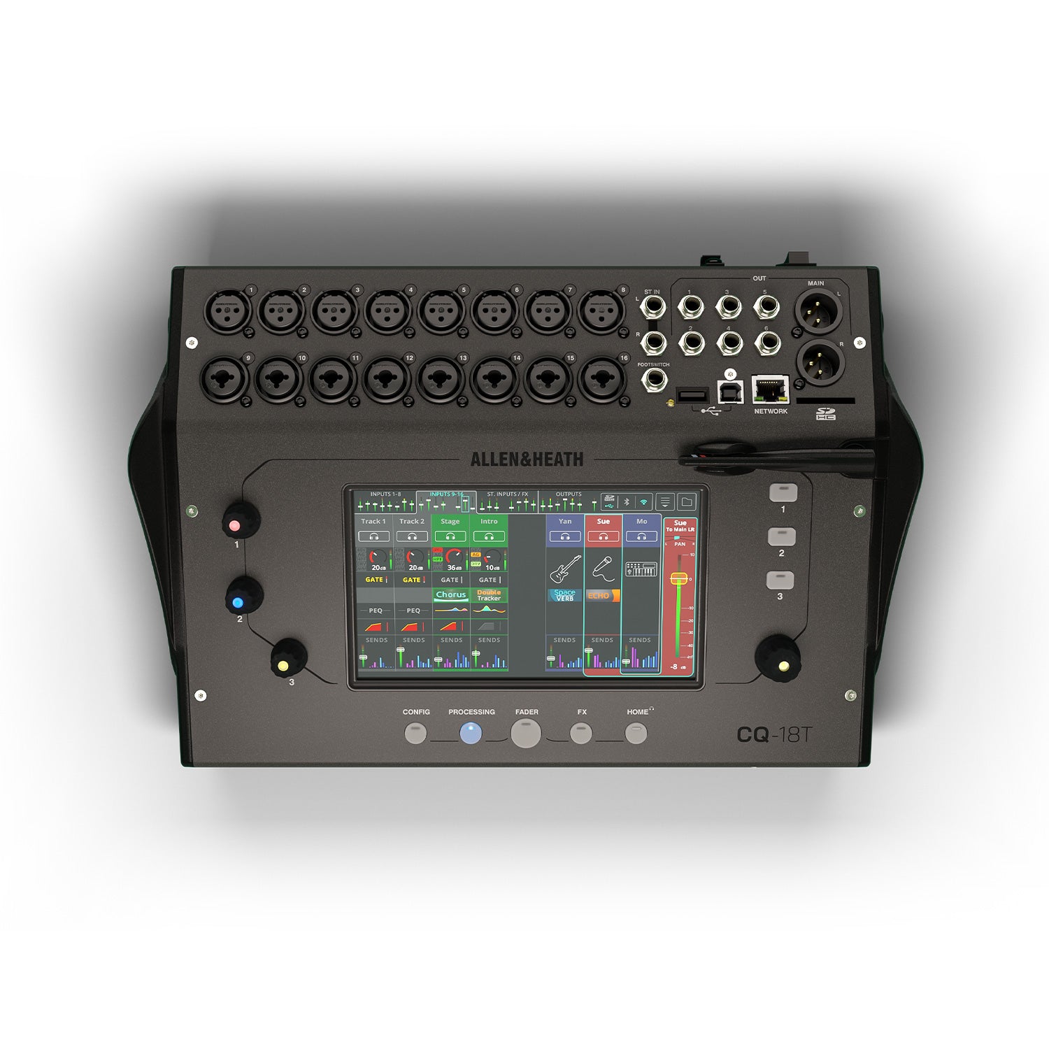 Allen and Heath CQ-18T - Ultra-Compact 18-In / 8-Out Digital Mixer with Wi-Fi