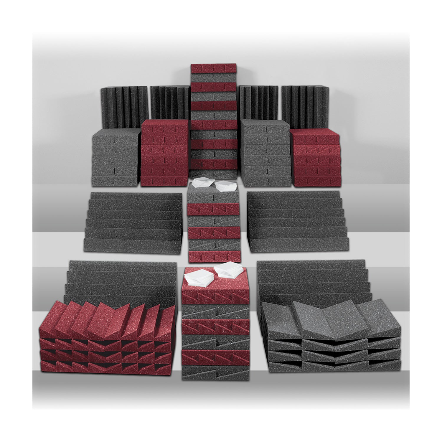 Auralex D108L Designer Series Roominator DST Kit (Charcoal/Burgundy)