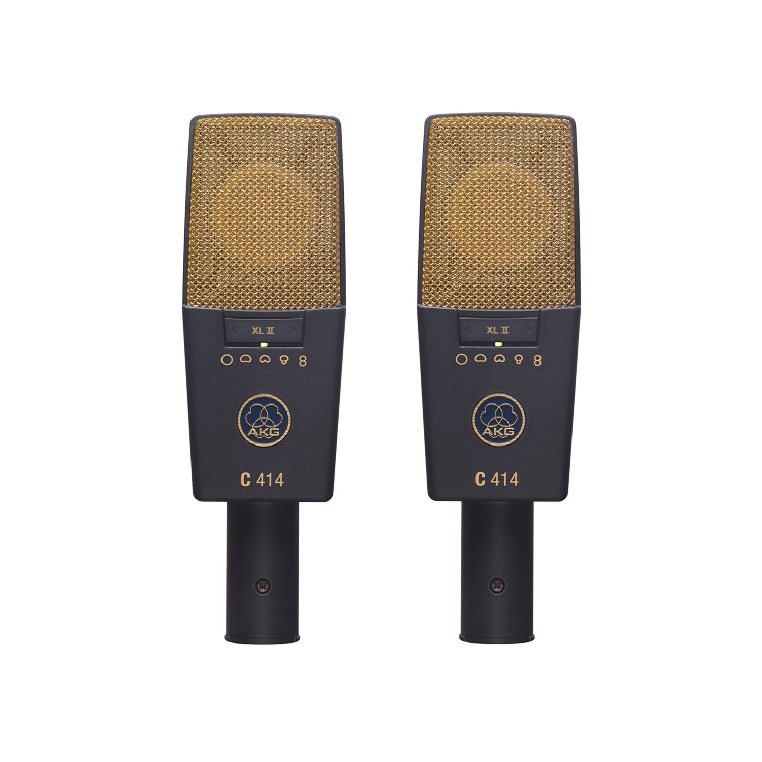 AKG C414XLII/ST Large Diaphragm Multi-Pattern Studio Condenser Microphone - Matched Pair