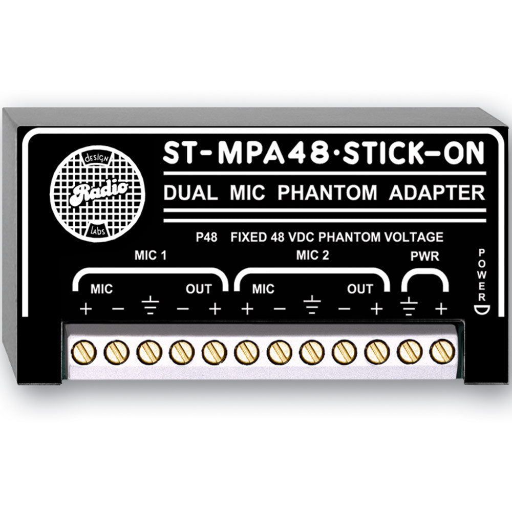 RDL ST-MPA48 Dual Microphone Phantom Adapter - 48 Volt