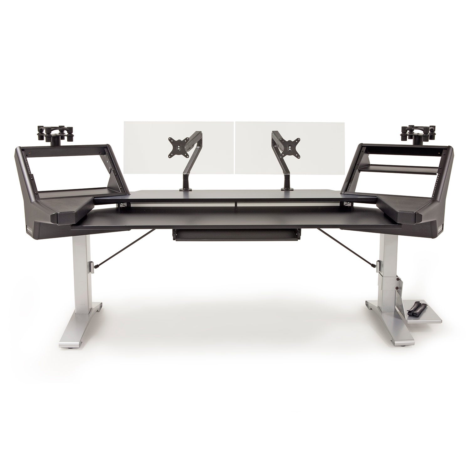 Argosy HALO-K88-XC-B-S Halo K88 Ultimate-Halok88,2 Shelves,Pr 160 Spkr Platforms,Kybrd Try,2)D8 Monitor Arms,Cpu Shelf