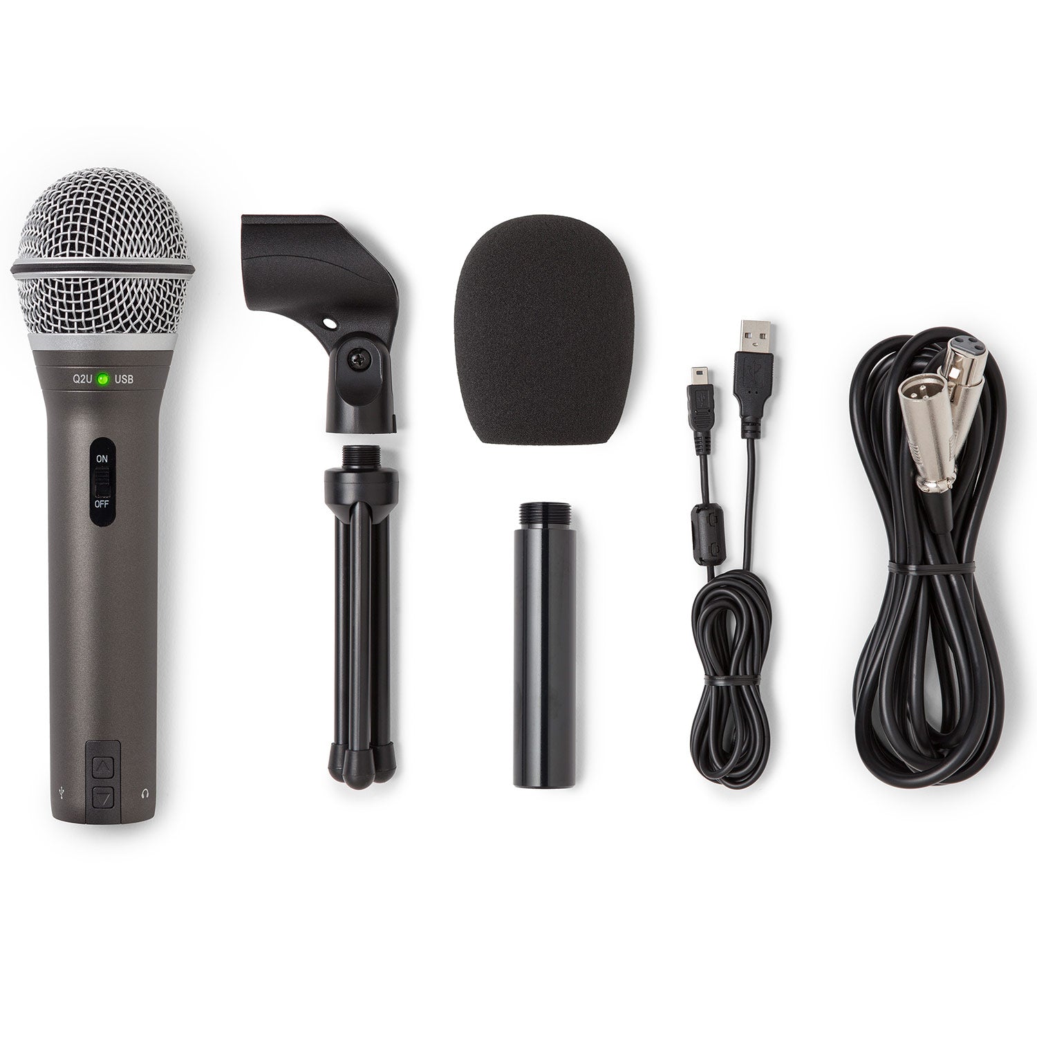 Samson Q2U Recording and Podcasting Pack (USB Microphone with Accessories)