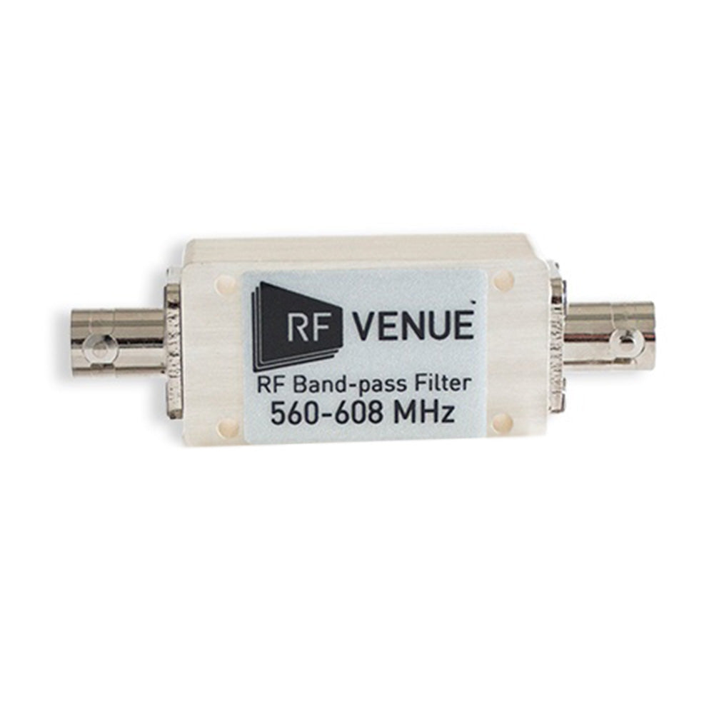 RF Venue BPF560T608 Inline RF Bandpass Filter (560 - 608 MHz)