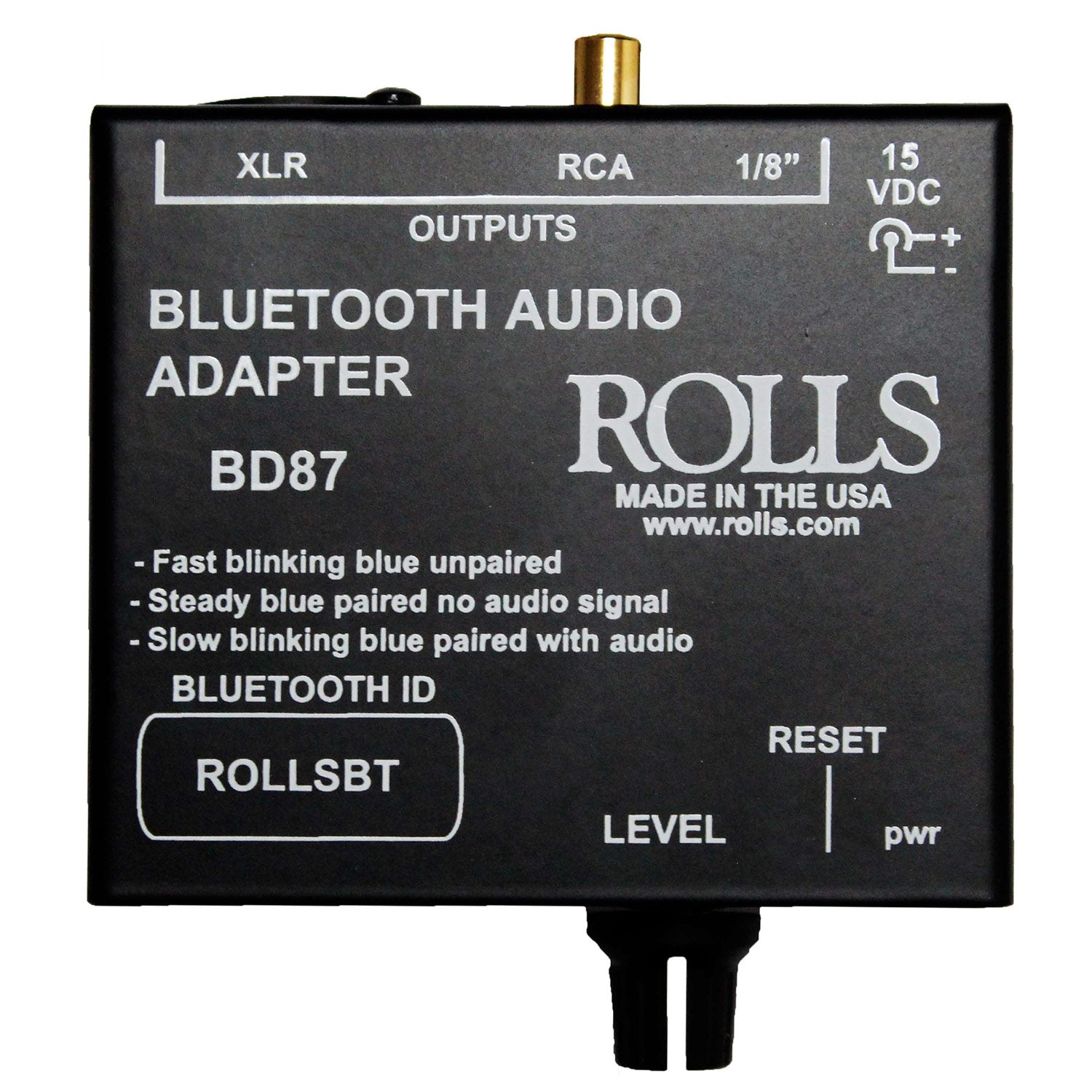 Rolls BD87 Bluetooth DI Audio Adapter