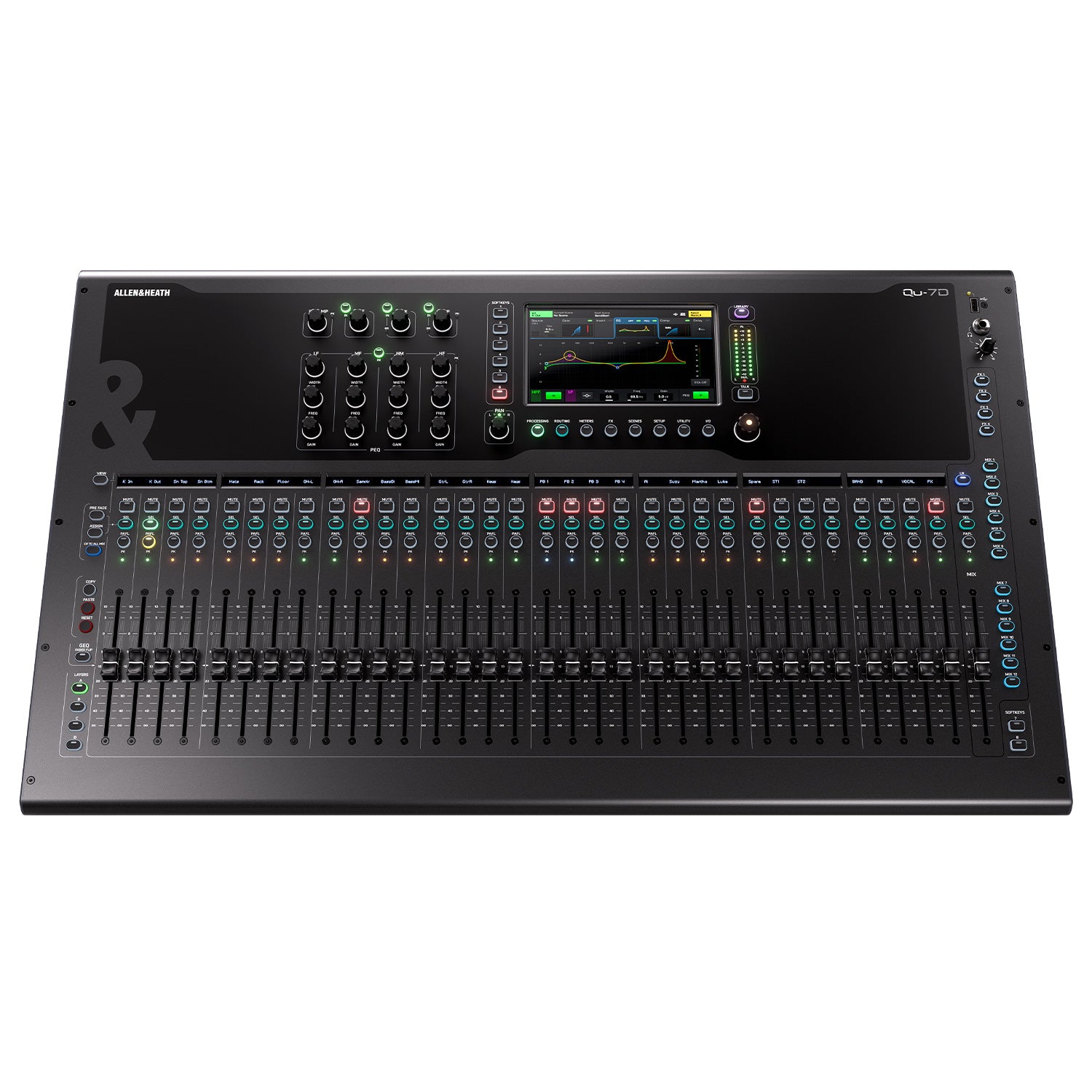 Allen and Heath Qu-7D - 32+1 Fader 38-Input Digital Mixer with Dante