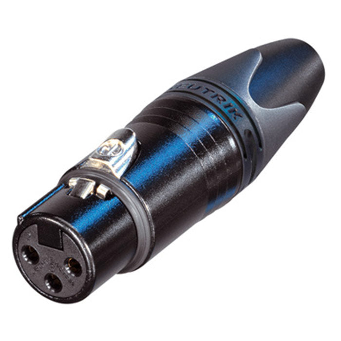 Neutrik NC3FXX-B Female 3-Pin XLR Connector Black