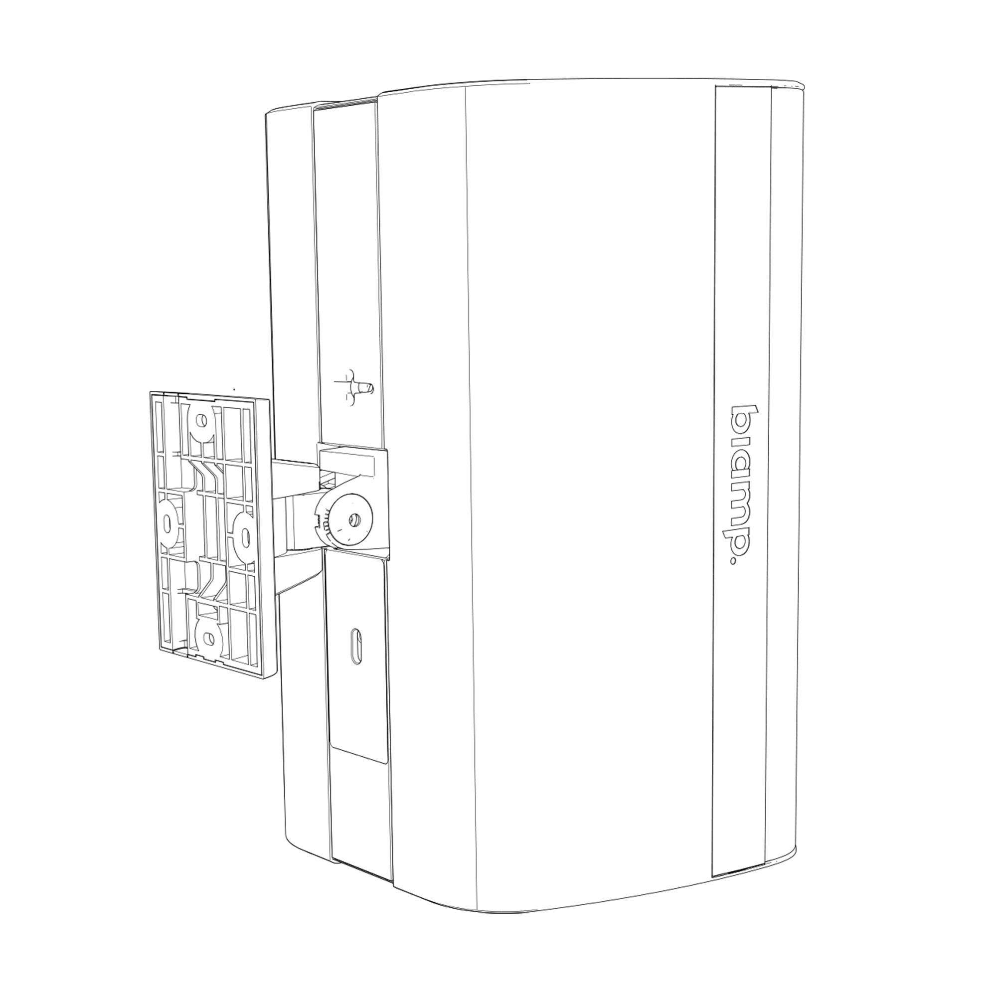 Biamp Desono EX-S10SUB - Surface Mount 10-Inch Subwoofer (White with Pan-Tilt Bracket)