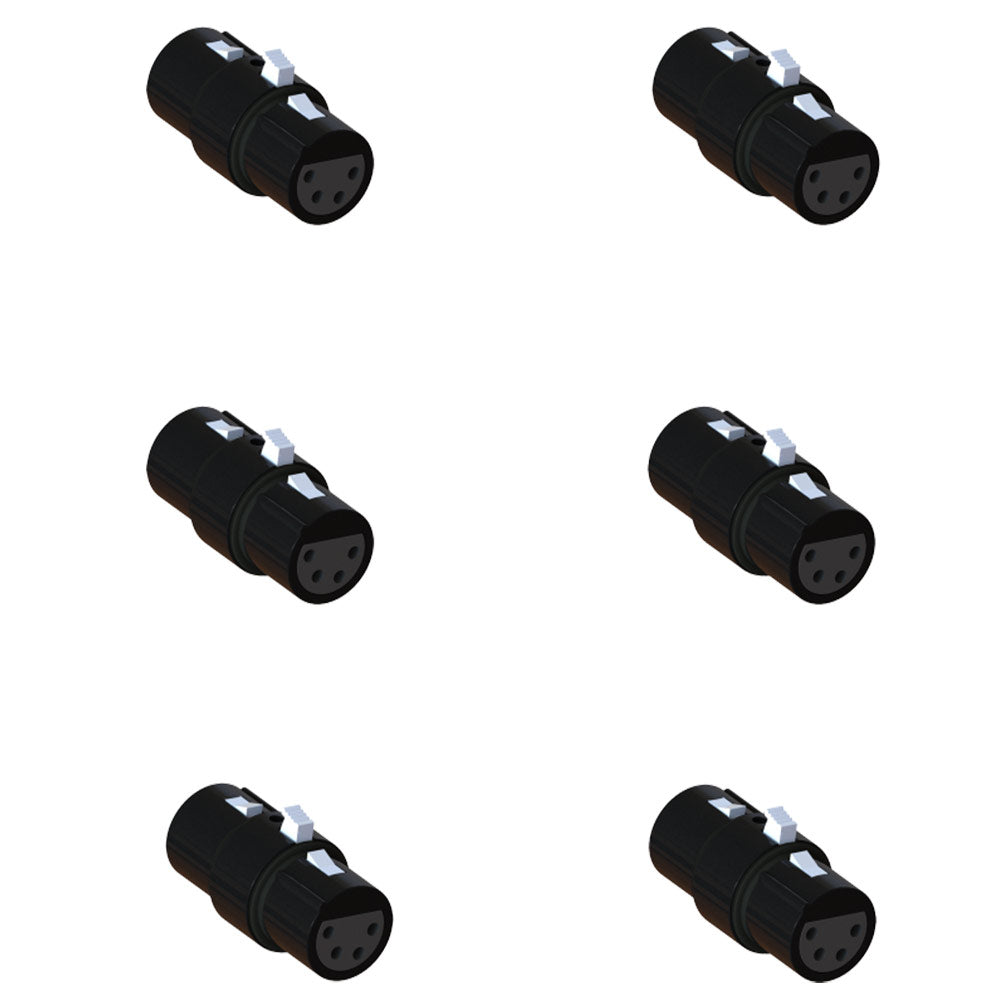 Pliant Technologies PAC-FLX44-6PK FleXLR XLR4F to XLR4F Headset Cable Adapter (6 Pack)