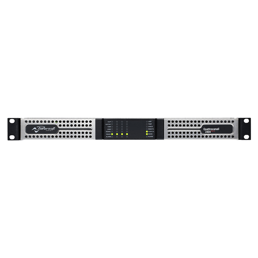 Powersoft Quattrocanali 2404 DSP+D - 4-Channel Install Power Amplifier with DSP and Dante