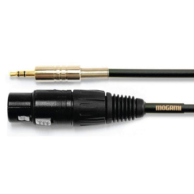 Mogami Gold XLR Female - 1/8" TRS Male Adapter Cable - 1.5 feet