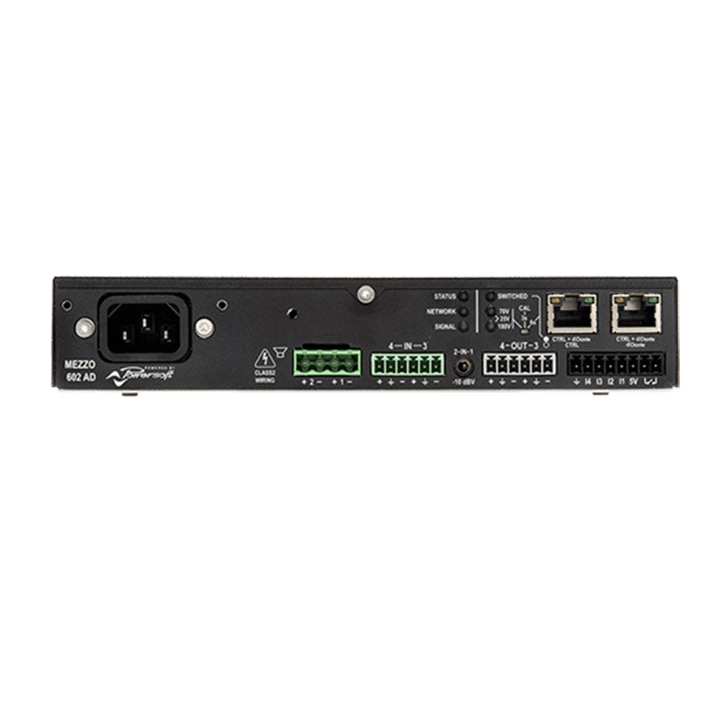 Powersoft Mezzo 602 AD - 600-Watt 2-Channel Compact Amplifier with DSP and Dante
