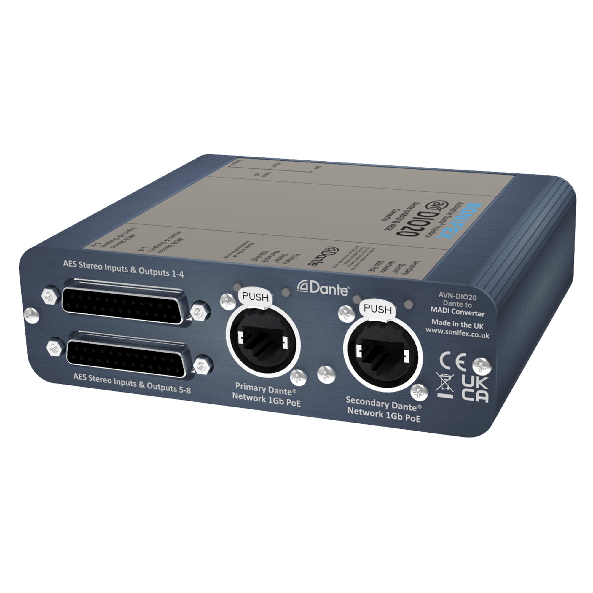 Sonifex AVN-DIO20 - 64-Channel Dante to MADI AES3 Converter