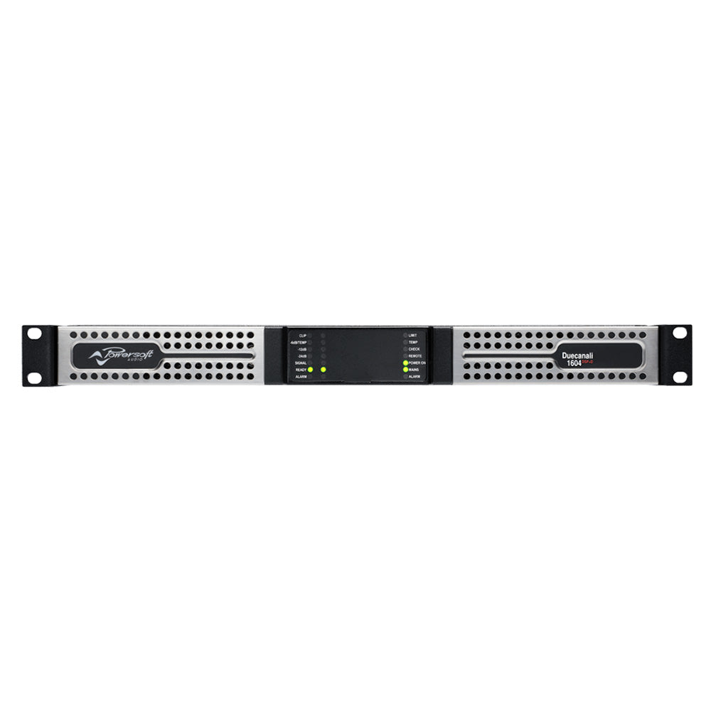 Powersoft Duecanali 1604 DSP+D - 2-Channel Install Power Amplifier with DSP and Dante