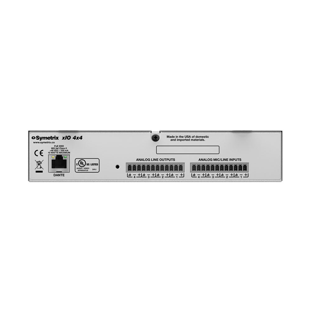 Symetrix xIO 4x4 - 4-Input 4-Output Dante Network Interface