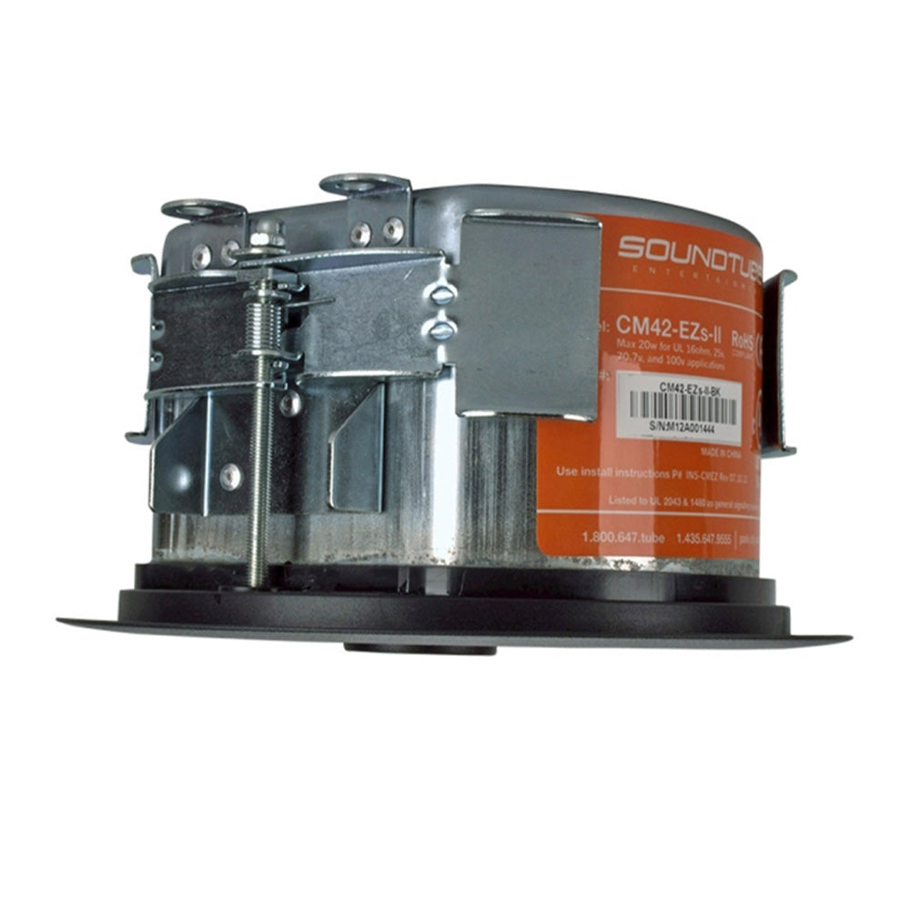 Soundtube CM42-EZS-II-BK - Two-Way 4-Inch In-Ceiling Loudspeaker with Short Can (Black)